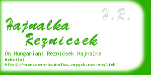 hajnalka reznicsek business card